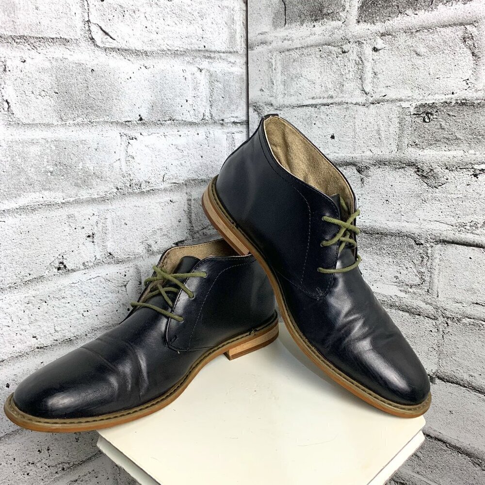 Deer Stag Prime Seattle Black Leather Chukka Boots